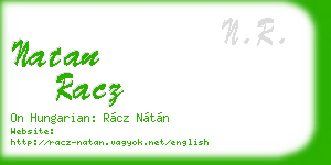 natan racz business card
